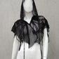 Gothic Cape, Netzcape, Netzüberwurf, postapokalyptische Mode, kinky fashion, wasteland Party Outfit