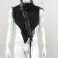 postapokalyptisches Oberteil darkavantgardemode, Gothicmode, aussergewöhnliche Gothicmode, Gothicoberteil, Upcycling Oberteil, Avantgarde Mode, Rick Owens Stil, Asymmetrisches Top, Schwarzes Designer Oberteil, Unikat Kleidung, Nachhaltige Mode, Handmade Fashion, Industrial Fashion, Darkwear, Post Apocalyptic Fashion, Avantgarde Fashion Deutschland, SCHNITTMUSKEL Karlsruhe, Genderless Fashion, Dekonstruierte Mode