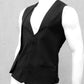 schwarze asymmetrische Weste, darkavantgarde Weste, darkwear, Gothicmode für Herren, Gothicweste für Herren,