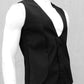 schwarze asymmetrische Weste, darkavantgarde Weste, darkwear, Gothicmode für Herren, Gothicweste für Herren,