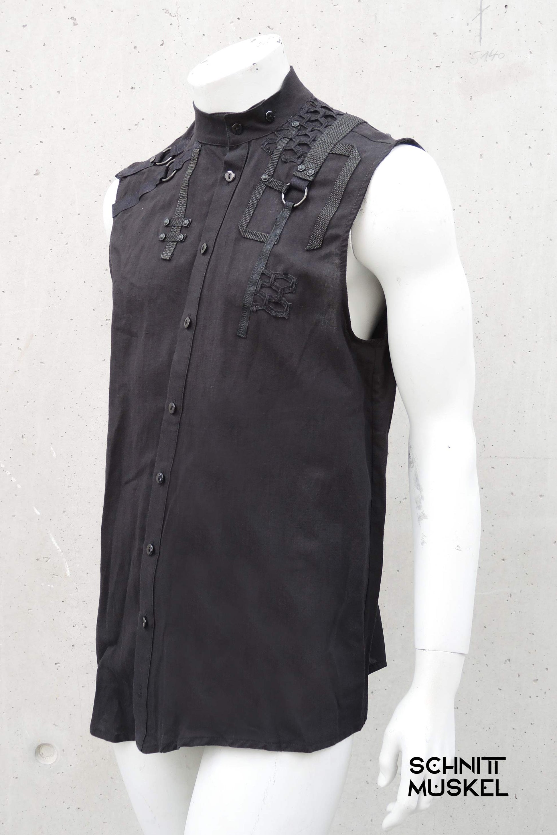 darkcyber Hemd, ärmelloses Hemd im Gothic Stil, Gothichemd, Cybertank top, Darkcyberfashion, darkcyber, darkavantgarde Mode, Punkhemd, Punkmode