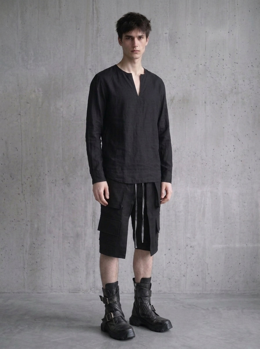 darkavantgarde Hose, kurze Gothic Hose für Männer, Urban Ninja Hose