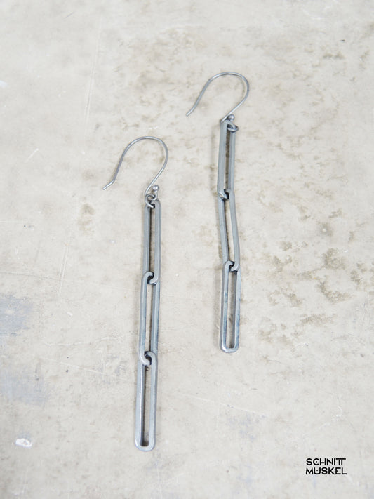 Ohrhänger Kette, Kettenschmuck Technoschmuck, darkwear, darkcaber Ohrschmuck