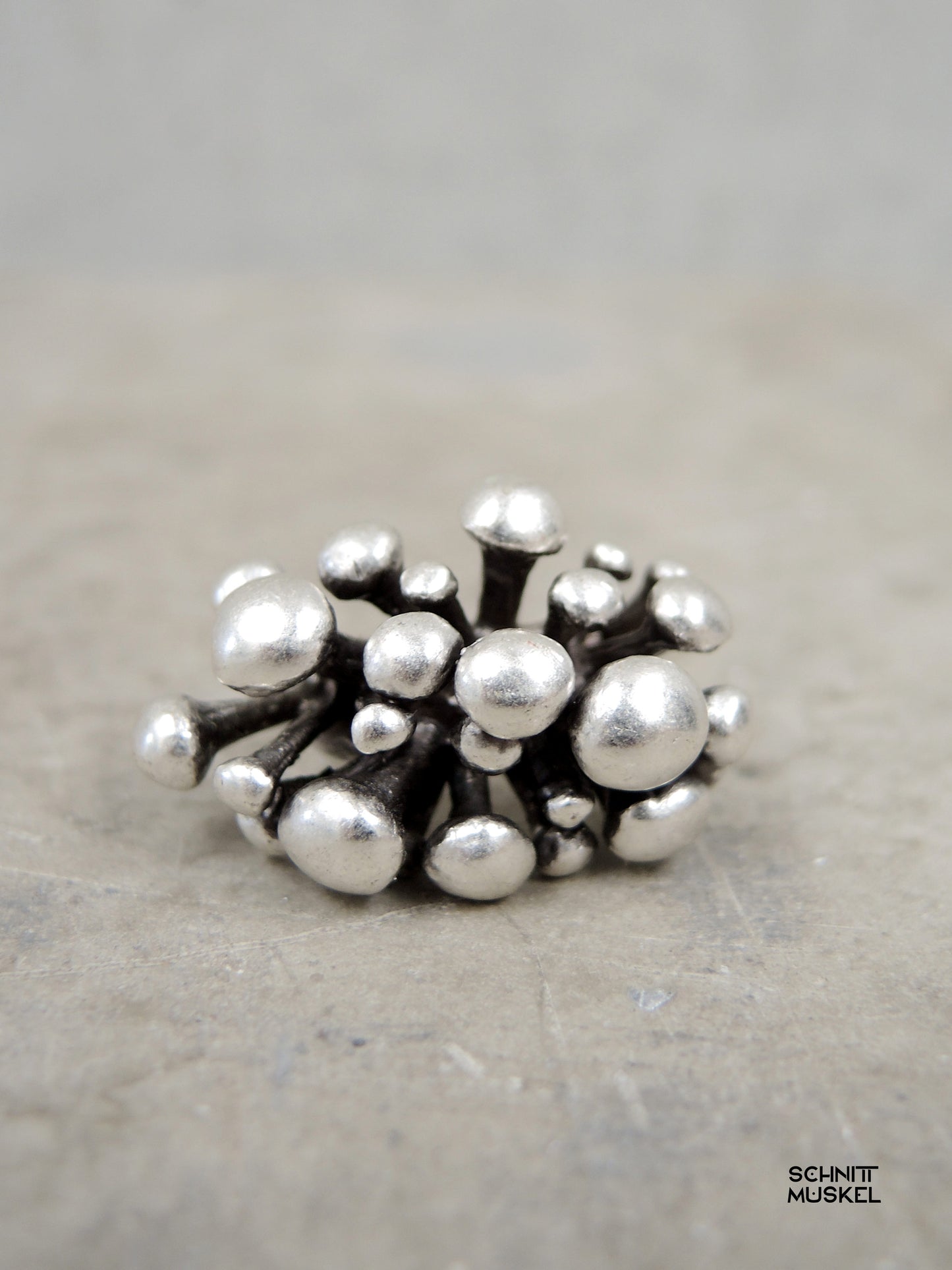 darkavantgarde Ring, Pilzring, Gothicschmuck, Pilzschmuck