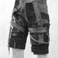 Unikatshorts, Gothic Shorts, kurze Hose Gothic Style, Stagewear, Bandoutfit, Gothichose für Männer, darkcyber, postapocalyptic fashion