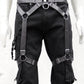 Herrenharness, Harness für Männer, Strapsgürtel für Herren, breite Strapse, Fetischfashion, Fetischoutfit, Kinky Outfit, Techwearhose