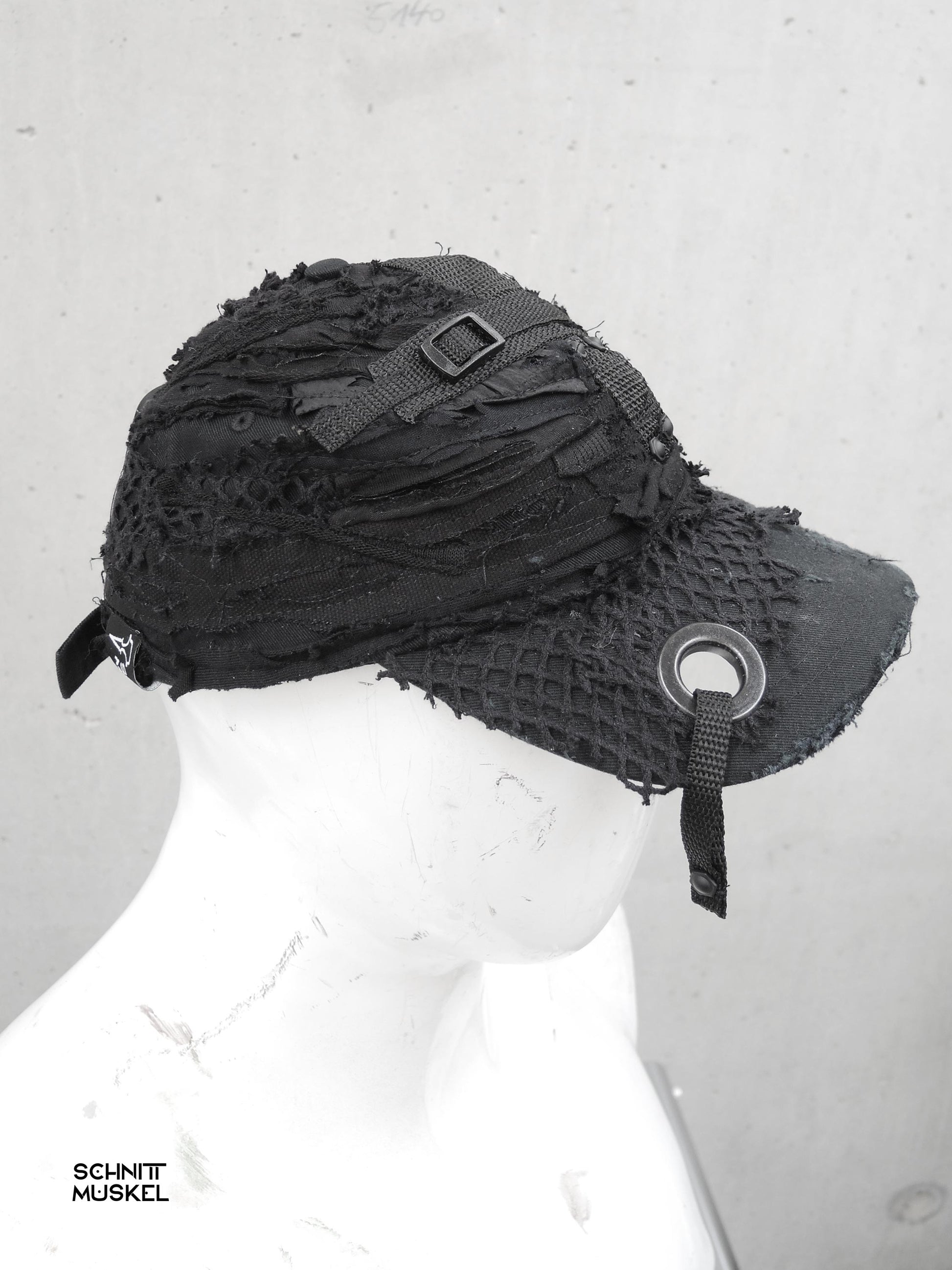 Gothicbaseballcap, darkwear, darkavantgarde, postapokalyptische Mütze, technostyle cap, Gothiccap, Gothicschiebermütze