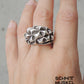 nicht allergener Schmuck, Ring mit Struktur, darkavantgarde Ring