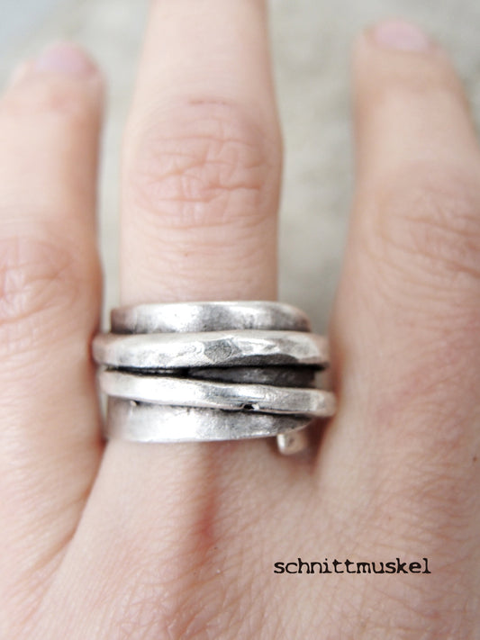 ZAMAK Schmuuck, Wickelring, darkavantgarde Ring