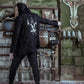 Gothicjacke, Jacke mit Hirschschädel, Gothicmode für Männer, Gothicfashion for men
