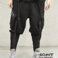 Haremshose, darkavantgarde Hose, Gothicmode, Unisexhose, Jogger, darkwear, urbanninja fashion, darkcyberfashion, darkcyberhose, ninjahose, dropcrotch pants, Hose mit tiefem Schritt