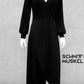 darkavantgarde, darkavantgarde Mode, darkwear, schwarzes Gothickleid, Korsettkleid, Kleid mit Schalkragen, Kleid mit Wasserfallkragen, Kleid mit Kapuze, Kapuzenkleid, Gothickleid