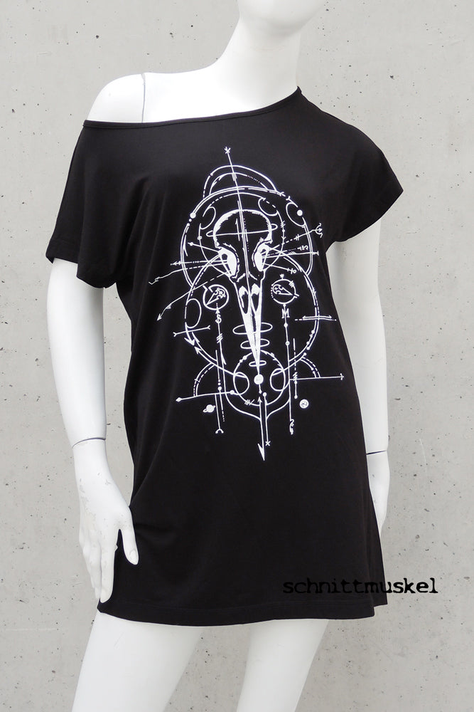 T-Shirt mit Vogelschädel, Skedelbird, Birdskullshirt, witchy shirt, witchcraft Shirt, Gothic Shirt