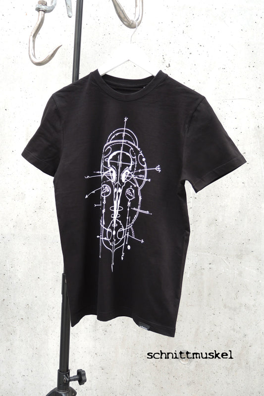 Herren T-Shirt Gothic, Gothicshirt, Voegelschädel T-Shirt, Shirt mit Vogelschädel, Vogelschädel,