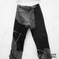 patchwork Jeans, upcycling jeans, Gothicjeans, Gothicmode für Männer, postapokalyptische Mode, Cyberjeans, Cyberhose, Hose mit Gurten, aussergewöhnliche Jeans