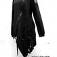 dark avantgarde Jacke, dark avantgarde, Gothicmode, Gothicjacke, destroyed Jacke, postapokalyptische Jacke, lange Jacke, lange Bikerjacke
