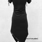 dark avantgarde Kleid, Gothickleid, Streetgoth, T-Shirtkleid schwarz, Gothicmode, asmmyetrisches Kleid, postapokalyptisches Kleid
