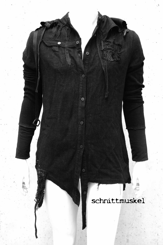 Gothicjacke, Gothichemd. dark avantgarde Mode, Paganstyle, Paganbekleidung, Bandoutfit,