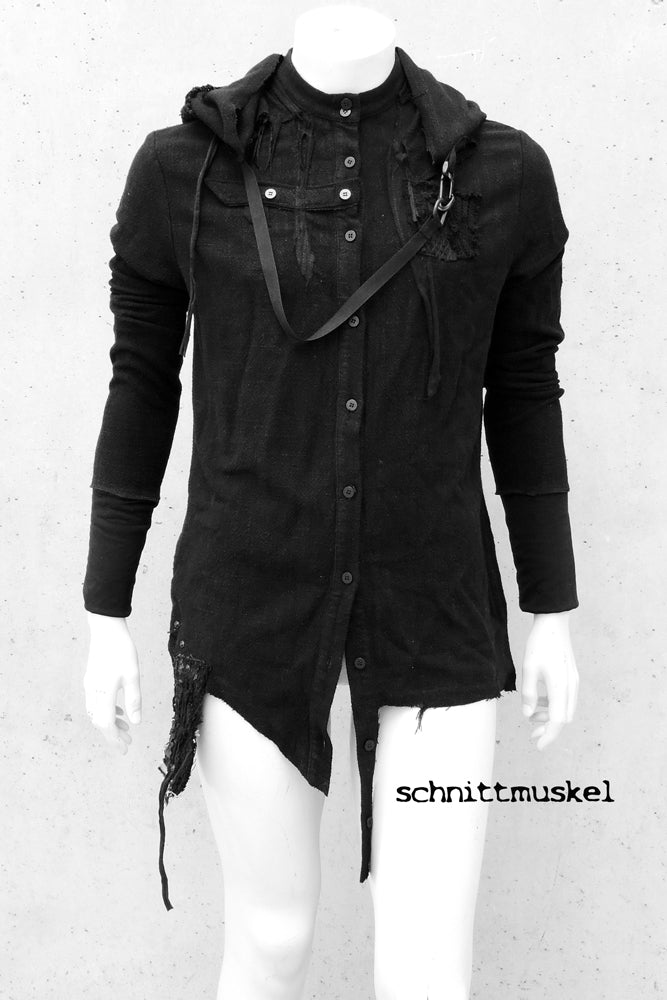 Gothicjacke, Gothichemd. dark avantgarde Mode, Paganstyle, Paganbekleidung, Bandoutfit