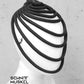 Kopfschmuck, Headdress, Ropework, ropeart, Maske, Maske aus Seil, Maske aus Bondageseil, Gothicheaddress, minimalistic headdress, Fetischmaske, darkavantgarde, Gothicmaske