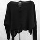 darkavantgarde, darkwear, kurzer schwarzer Pullover, Gothicmode, Gothicpullover, allblack
