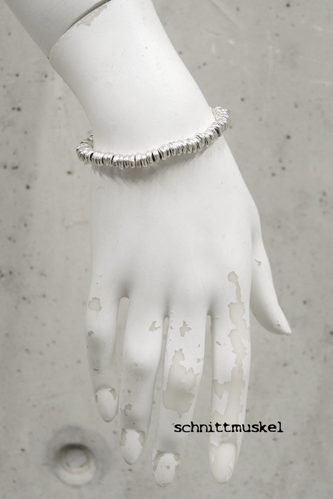 zierliches Silberarmband, Armband aus Ringen, Ringarmband, silberplatiert, Leonardi Arte