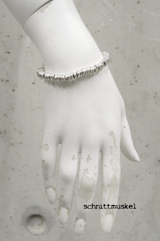 zierliches Silberarmband, Armband aus Ringen, Ringarmband, silberplatiert, Leonardi Arte