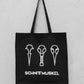 schnittmuskel Tasche, Schnittmusketasche, Schnittmuskel Merch, Schnittmuskel Fanartikel, Darkwear, Gothicfashion , Gothictasche, Darkcyberfashion