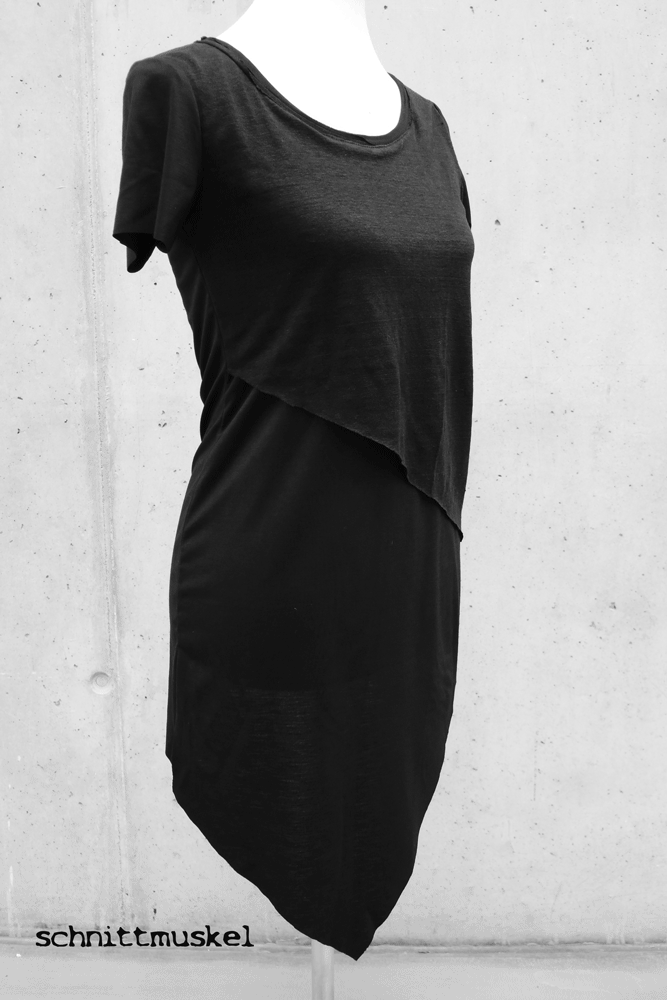 darkavantgarde T-Shirt, Damen darkavantgarde, layering shirt, rundholz, rick owens