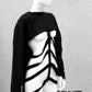Ribcage Sweater, Ribcage Pullover, Pullover mit cut outs, Gothicpullover, darkwear, darkcyber, Handgemacht in unserem Atelier in Karlsruhe, Unisex