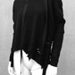 darkavantgarde, cropped Pullover, Strickpullover schwarz, allblack, streetwear cropped shirt