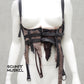 Harnessgürtel, Unternrustharness, Push-up Harness, wasteland, burningman outfit, wastelandfashion, postapokalyptische Mode, Harness, Harness braun, postapokalyptischer Harness, postapocalyptic Harness