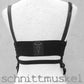 Harness, Harnessgürtel, Unterbrustweste, Unterbrustkorsett, Unterbrustgürtel, Gothickleidung, Gothicaccessoire, schnittmuskel, fetischfashion, fetischgürtel, postapokalyptische Mode, destroyed look, dark avantgarde, darkfashion, Kunstlederweste