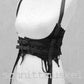 Harness, Harnessgürtel, Unterbrustweste, Unterbrustkorsett, Unterbrustgürtel, Gothickleidung, Gothicaccessoire, schnittmuskel, fetischfashion, fetischgürtel, postapokalyptische Mode, destroyed look, dark avantgarde, darkfashion, Kunstlederweste