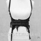 Harness, Harnessgürtel, Unterbrustweste, Unterbrustkorsett, Unterbrustgürtel, Gothickleidung, Gothicaccessoire, schnittmuskel, fetischfashion, fetischgürtel, postapokalyptische Mode, destroyed look, dark avantgarde, darkfashion, Kunstlederweste
