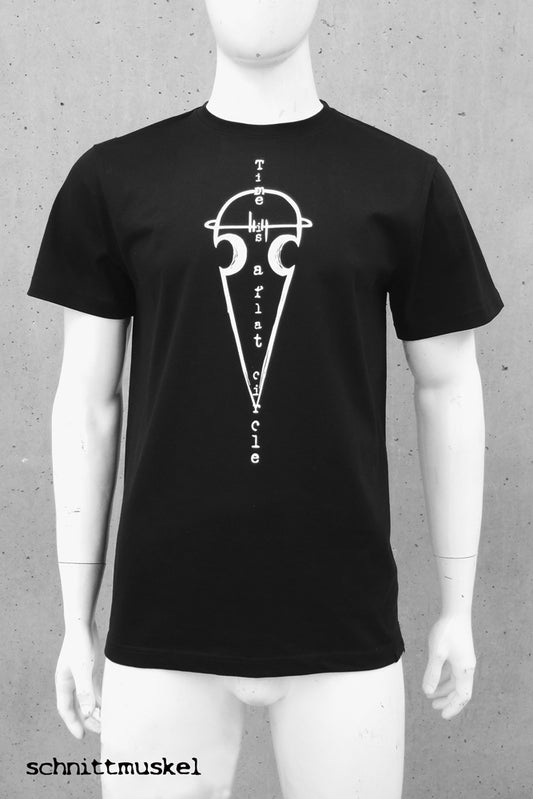Vgelschädel, time is a flat circle, Gothicshirt, Streetwear