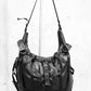 grosse Tasche, Umhängetasche, Gothictasche, darkavantgardebag, ninjatasche, gothicbag, darkwear, Tasche schwarz gross, Umhängetasche,