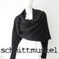 Wickelschal, Schal mit Ärmeln, darkavantgarde, darkavantgarde Mode, drapierter Schal