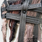 Harnessgürtel, Unternrustharness, Push-up Harness, wasteland, burningman outfit, wastelandfashion, postapokalyptische Mode, Harness, Harness braun, postapokalyptischer Harness, postapocalyptic Harness