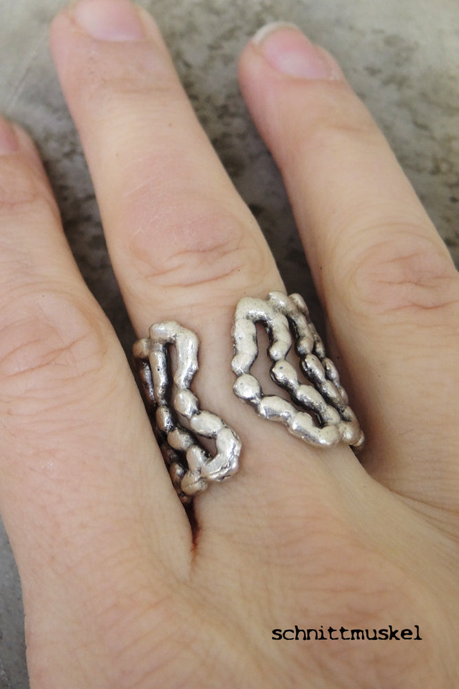 silberschmuck, silberring, grössenverstellbarer Ring